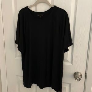 Banana Reoublic black flutter sleeve blouse